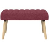  Klupa s utorima Vinska crvena 80 x 40 x 46 cm Tkanina | shoptok.hr