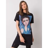 Fashion Hunters SUBLEVEL Black cotton tunic with print | ePonuda.com