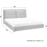 Bessagi Home Oblazinjena Postelja Luisa, Temno Siva, 180x200 | Shoptok.si