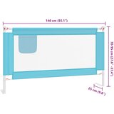  Sigurnosna ograda za dječji krevet plava 140 x 25 cm od tkanine | shoptok.hr