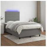  Krevet box spring s madracem LED tamnosivi 120 x 200 cm tkanina | shoptok.hr