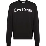 Les Deux Sweater majica 'Charles' crna / bijela