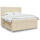 Maison Chic Box spring postelja - Vzmetna postelja z vzmetnico krem 200x200 cm blago SL17534, (21880888) | Shoptok.si