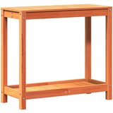 Furnova Miza za sajenje s polico voščeno rjava 82,5x35x75 cm borovina, (21919968) | Shoptok.si