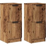 Maison Chic Komoda - Predalnik 2 kosa starinski les 30x30x70 cm inženirski les, (21721449) Cene