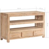 TV ormarić od masivnog bagremovog drva 90 x 30 x 55 cm svijetlosmeđi | shoptok.hr