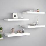Maison Chic 4 kosi Stenske Police - Viseče police bele 50x23x3,8 cm MDF, (21793410) | Shoptok.si