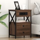 vidaXL Noćni ormar Smeđi hrast 40 x 31 x 60 cm Konstruirano drvo | shoptok.hr