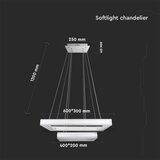 LED prigušiva luster na sajli LED/113W/230V 3000K bela | Eponuda.com