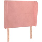  Uzglavlje s ušima ružičasto 93x23x118/128 cm baršunasto | shoptok.hr