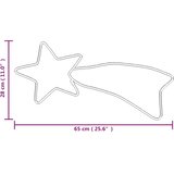  Božićne figure zvijezda padalica 48 LED tople bijele 65 x 28 cm | shoptok.hr