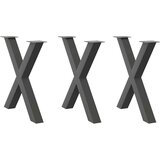 vidaXL noge za jedilno mizo x-oblika 3 kosi antracit 70x(72-73) cm | Shoptok.si