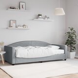  Dnevni krevet s madracem svjetlosivi 90 x 190 cm od tkanine | shoptok.hr