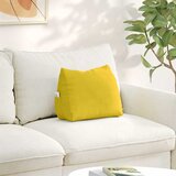 vidaXL Poglavni vzglavnik Rumena 45 x 20 x 35 cm Žametna tkanina | Shoptok.si