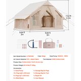 SucceBuy Napihljiva kampirna šotor, prostoren 3x3m dizajn, trpežna 300D Oxford tkanina, 3x3.1m, (5000248984) | Shoptok.si