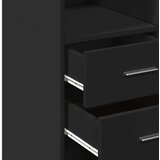 vidaXL Visoka omara črna 70x42,5x185 cm inženirski les | Shoptok.si