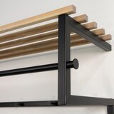 Spinder Design Crna/u prirodnoj boji metalna zidna vješalica s policom Rizzoli – | shoptok.hr
