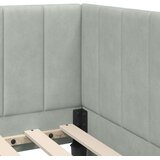  Kutni okvir kreveta Svijetlo siva 100 cm x 200 cm Baršun | shoptok.hr