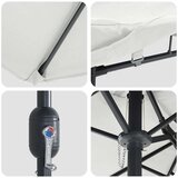  Vrtni suncobran Pijesak 385 x 209 x 244 cm Poliester i čelik | shoptok.hr