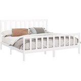  Posteljni okvir bel iz trdne borovine 200x200 cm, (20685054) | Shoptok.si