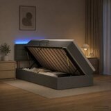  LED krevet za pohranu s madracem Tamnosiva 90 x 190 cm Tkanina - Tamnosiva 90 x 190 cm Dizajn linija | shoptok.hr