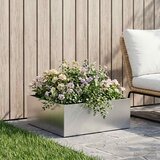  Vrtna saksija Srebrna 60 x 60 x 20 cm Nehrđajući čelik | shoptok.hr