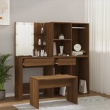  Set toaletnog stolića LED boja hrasta od konstruiranog drva | Eponuda.com