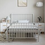  Metalni okvir kreveta uzglavlje i podnožje bijeli 100x190 cm | Eponuda.com