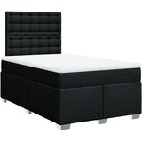 Krevet s oprugama i madracem crni 120 x 200cm od tkanine | shoptok.hr