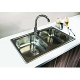Sink Solution Pomivalno korito A LINE 800x500, dve posodi brez odcejalnika, (5000090040) Slike