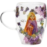 Šalica Princess - stakleni s osušenim cvijećem Rapunzel