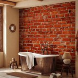  Foto tapeta - Old wall – retro-style red brick wall 450x315 Vodootporna | shoptok.hr