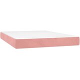  Box spring s madracem LED ružičasti 140x200cm baršunasti | shoptok.hr