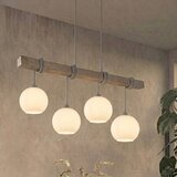Brilagi Luster na sajli WOOD GLASS 4xE27/60W/230V borovina/siva/bela | Eponuda.com
