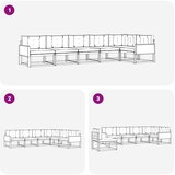  Set vanjskih sofa 6 kom. Prirodna i antracit Smeđa 406 x 168,5 x 73 cm | shoptok.hr