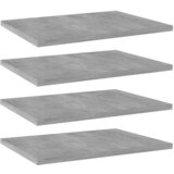 vidaXL Dodatne police za omaro 4 kosi betonsko sive 40x30x1,5 cm Cene