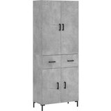 vidaXL Visoka komoda betonsko siva 69,5x34x180 cm inženirski les, (20806732) | Shoptok.si