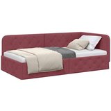 vidaXL Kutni okvir kreveta Vinska crvena 100 x 200 cm tkanina | shoptok.hr