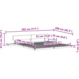 vidaXL Posteljni okvir s nočnimi omaricami Bela 200x200cm Trden les | Shoptok.si