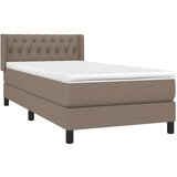  Krevet s oprugama i madracem smeđesivi 100 x 200 cm od tkanine | shoptok.hr