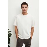 Dewberry 75226 Mens Oversized Fit Crew Neck T-Shirt-WHITE | shoptok.hr