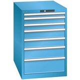 LISTA Predalnik s 7 predali, ŠxGxV 564 x 724 x 850 mm, svetlo moder | Shoptok.si
