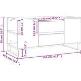  Stolić za kavu boja betona 102x44 5x50 cm od konstruiranog drva | shoptok.hr