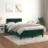  box spring s madracem tamnozeleni 120x190 cm baršunasti | shoptok.hr
