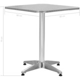  Vrtni stol srebrni 60 x 60 x 70 cm aluminijski | Eponuda.ba