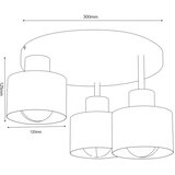  plafonska svetiljka parkla 3xE27/15W/230V crna/zlatna | Eponuda.com