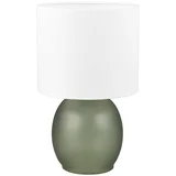 Bijela/zelena stolna lampa s tekstilnim sjenilom (visina 29 cm) Vela –