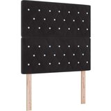 Box Škatlast postelja z blazino in klopjo Črna 100x200 cm Žamet | Shoptok.si