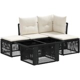  Sjedeća garnitura za vrt 5 kom. Crna poliratan 100 x 55 x 73 cm | Shoptok.si