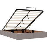  Otomanska postelja z vzmetnico & LEDs taupe 140x190 cm blago, (22053981) | Shoptok.si
